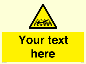 Custom Warning strong river flows